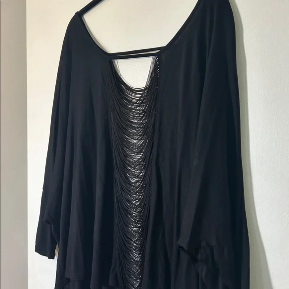 Topshop Fringe Asymmetric Tunic - Picture 2 of 3